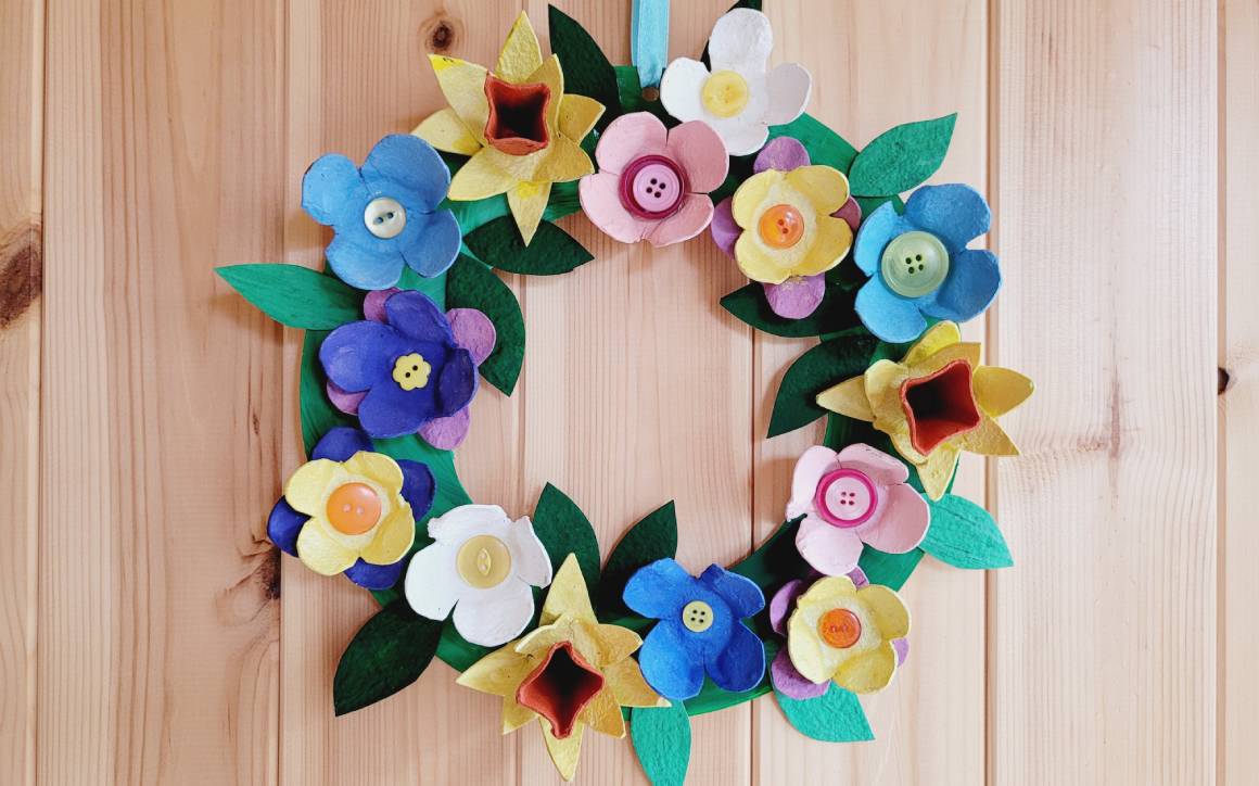 Paper Plate Spring Garland