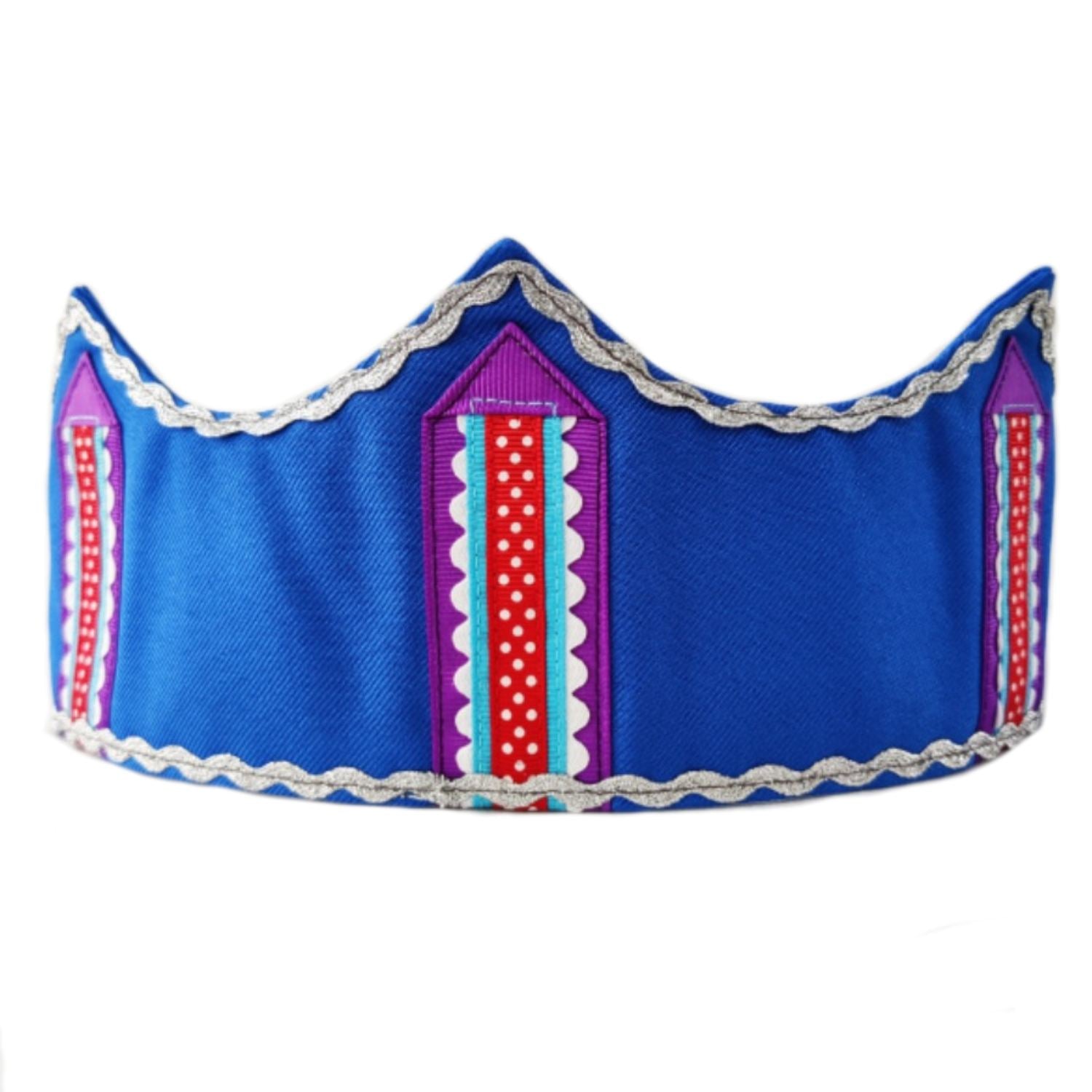 Front view of blue fairytale crown