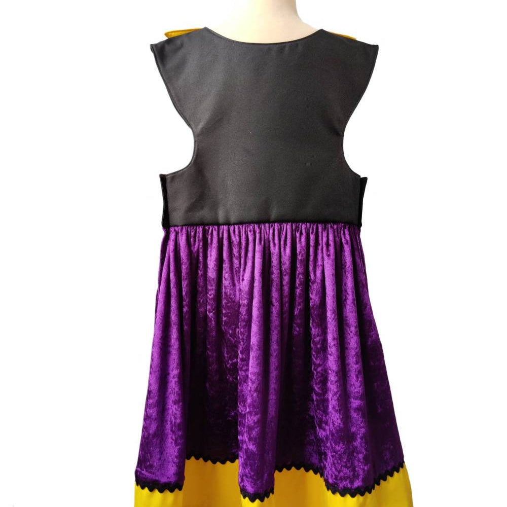 Back view of the enchanted witch dress on a stand against a plain white background.