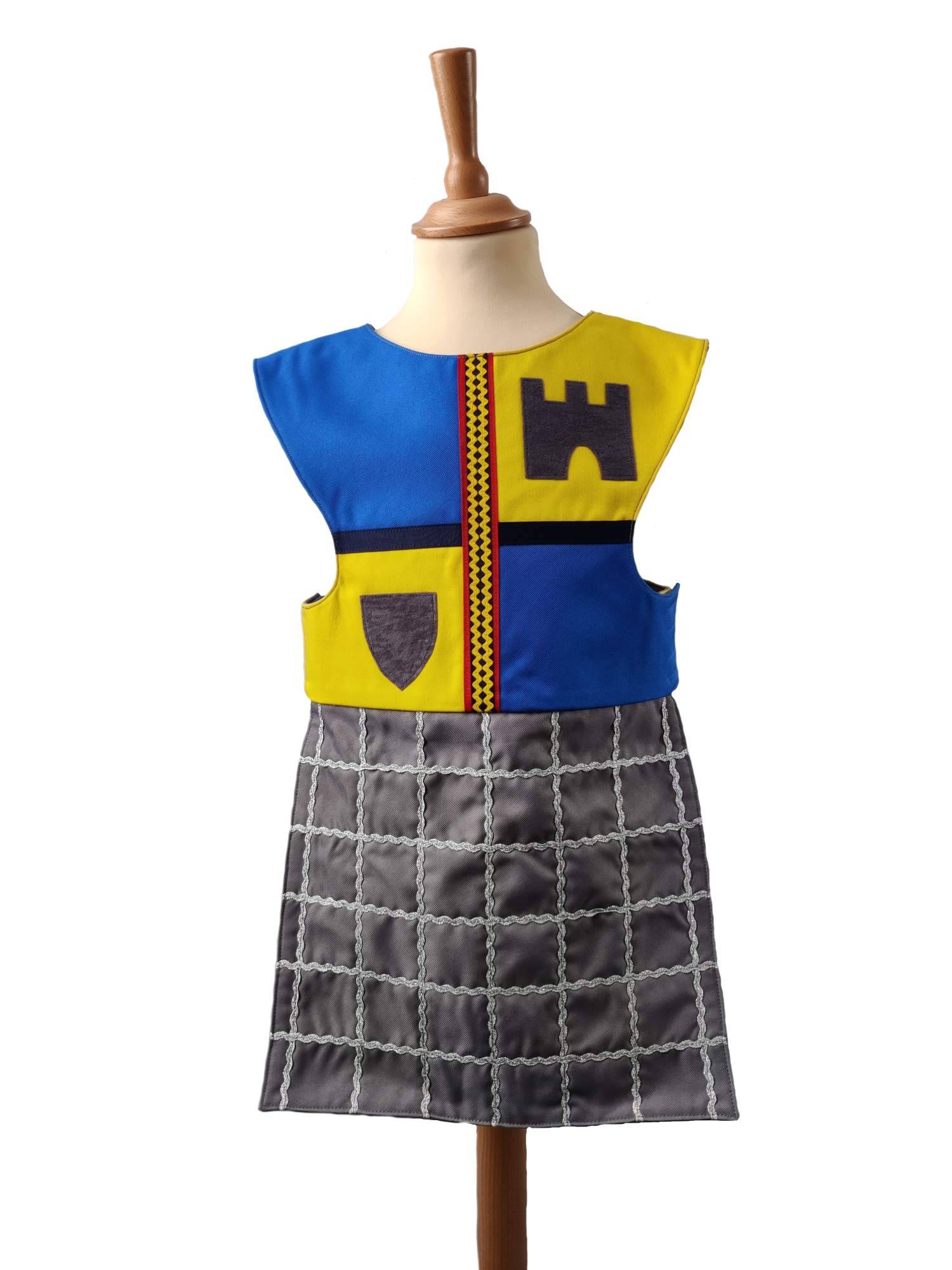 Front view of knight tabard on a stand