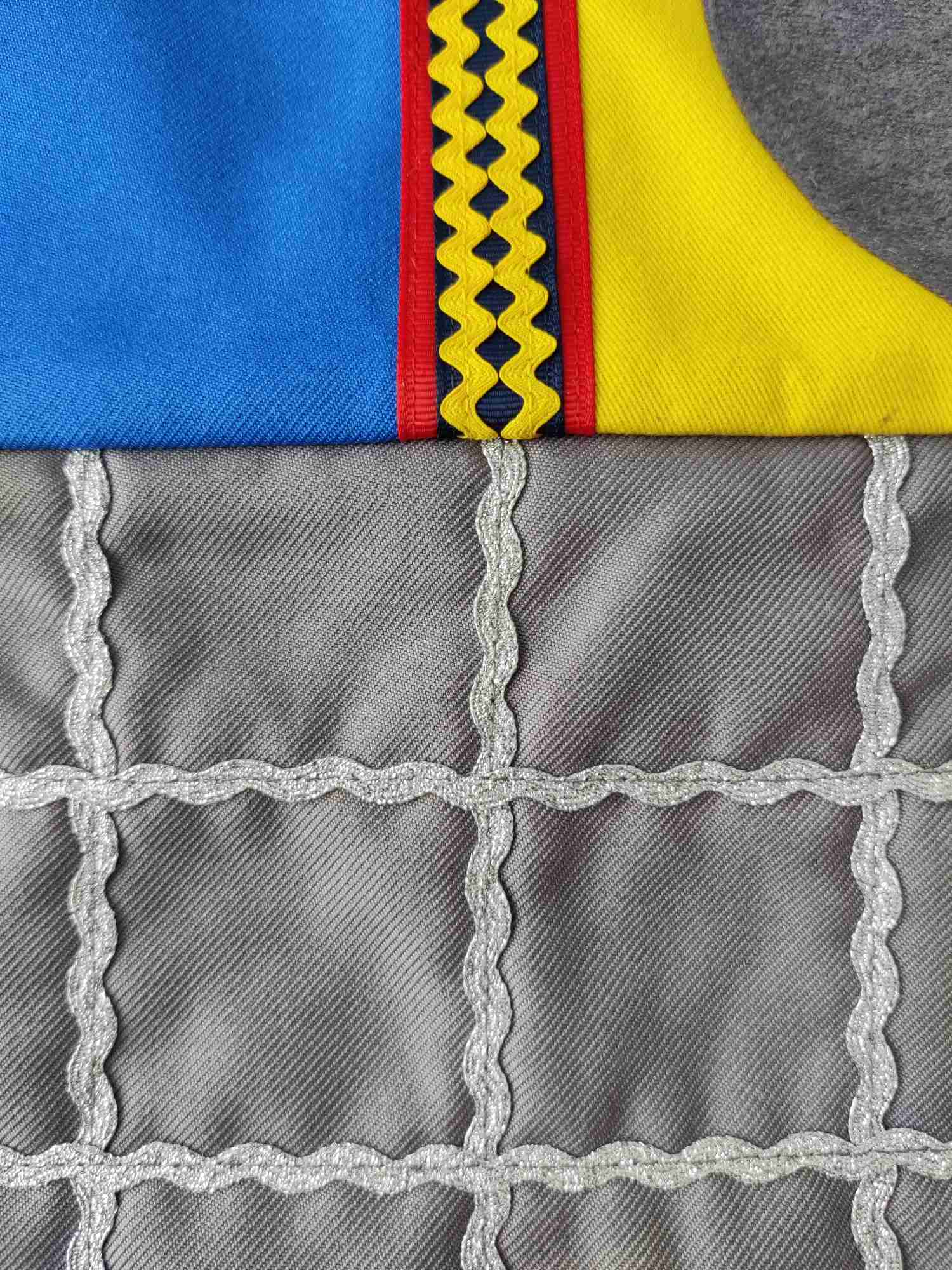 Close up of trimmings decoration on the knight tabard