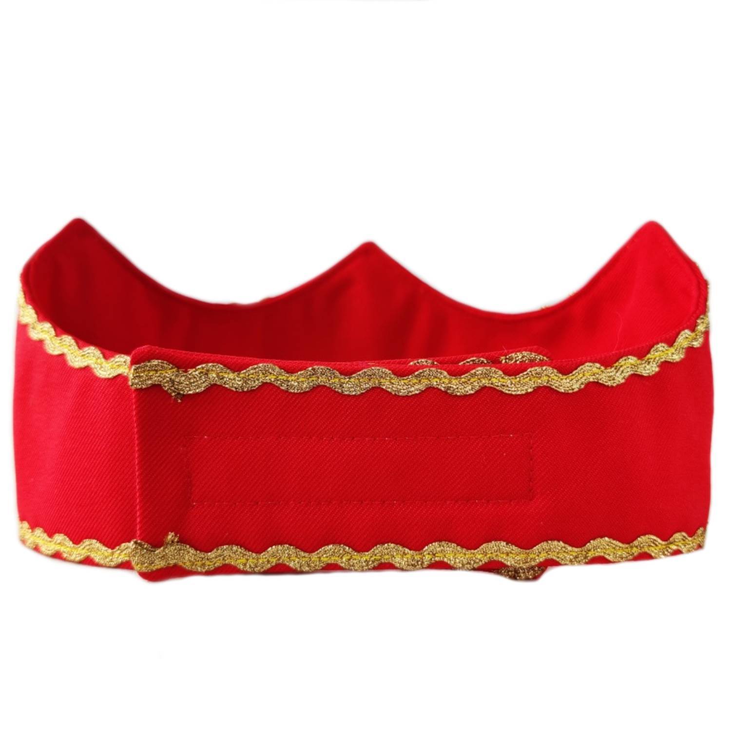 Back view of red fairytale crown