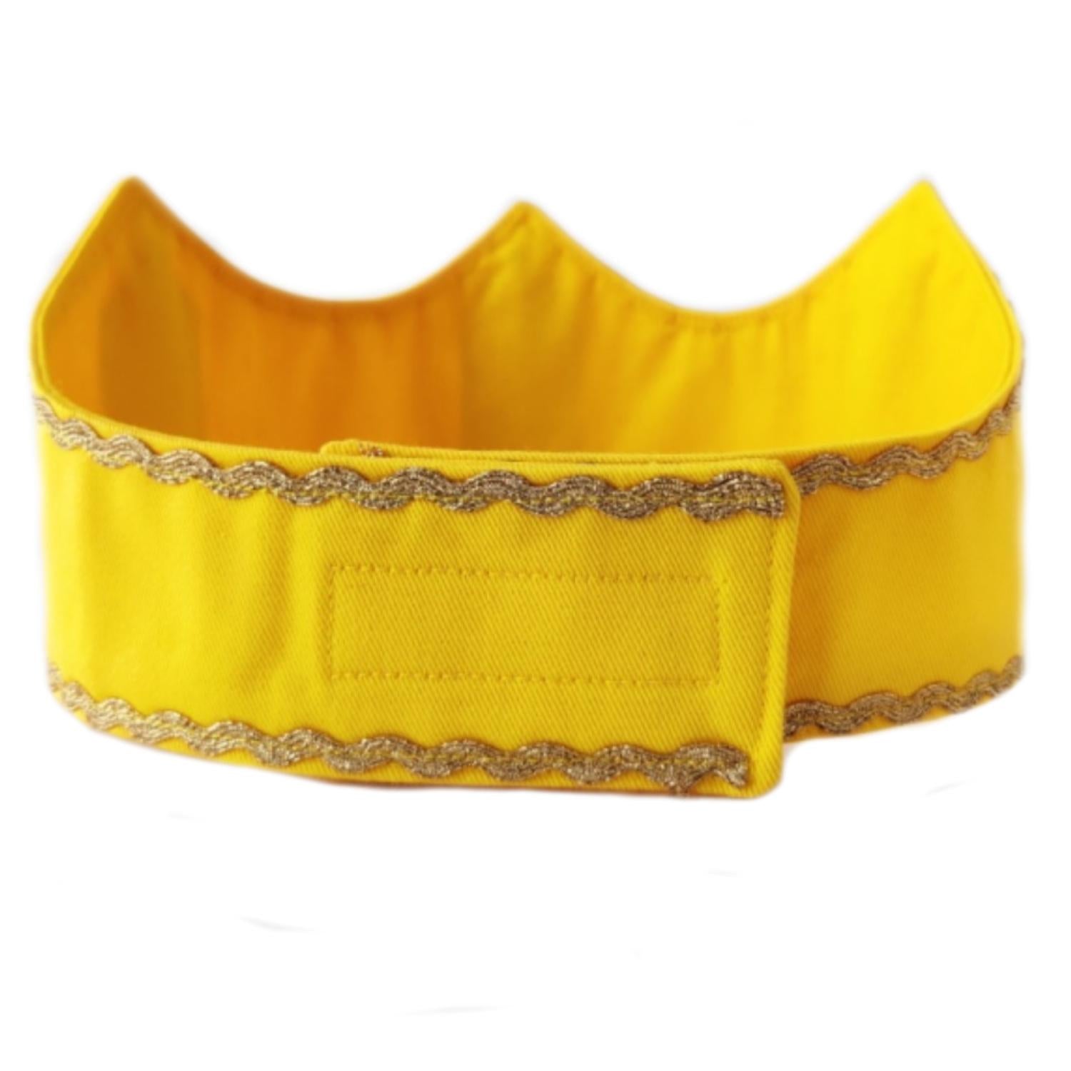 Back view of yellow fairytale crown