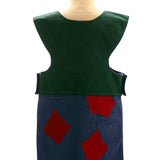 Back view of green and purple troll costume