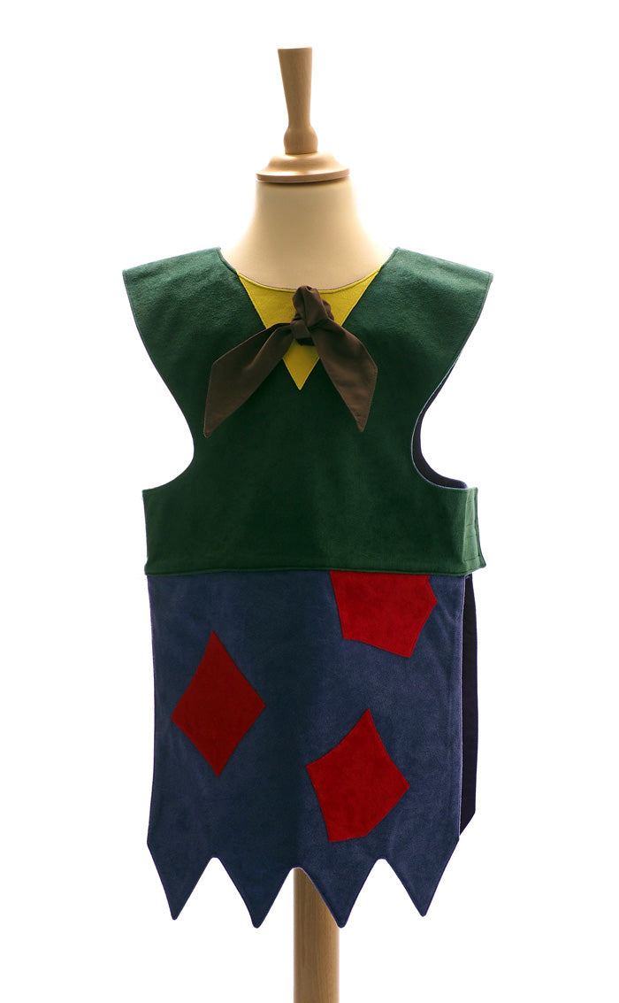 Front view of green and purple troll costume